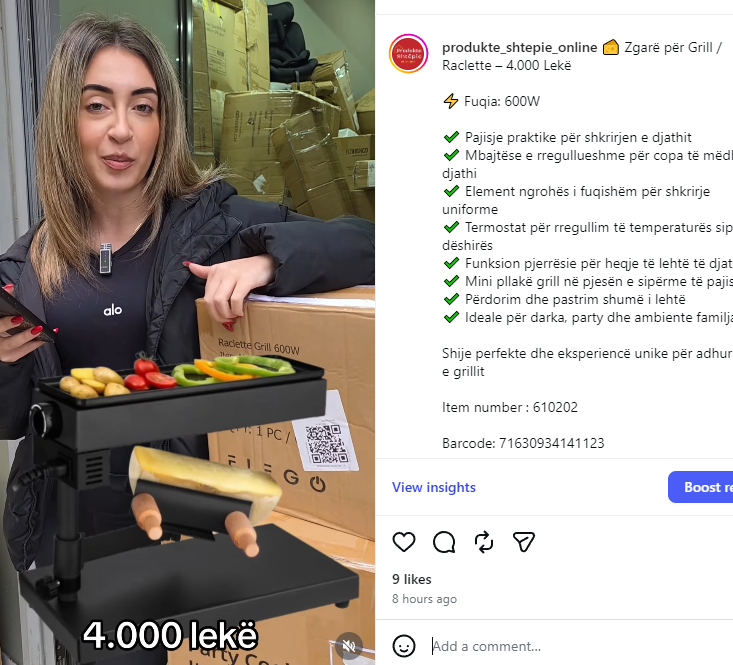 Zgarë për Grill / Raclette 610202